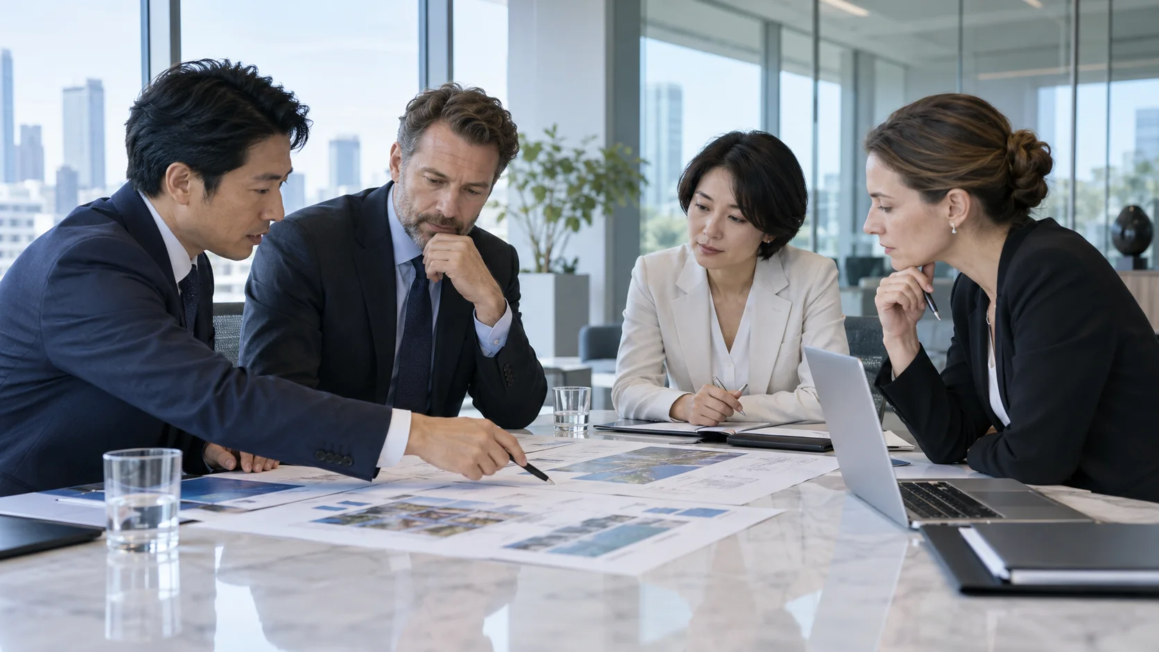 国際的な事業協議のイメージ